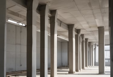 Technicians installing electrical and mechanical systems inside a commercial building.
