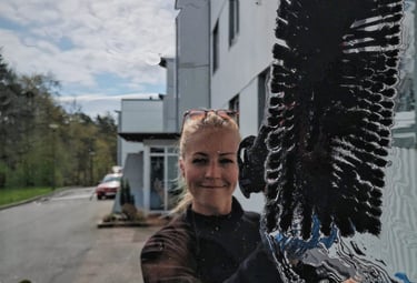 Fasadevask av vinduer