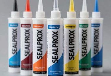 A warehouse full of silicone sealant tubes ready for shipment to construction sites.