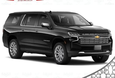 A family van parked outside a hotel in Mecca, ready for passengers. سيارة عائلية أمام فندق في مكة