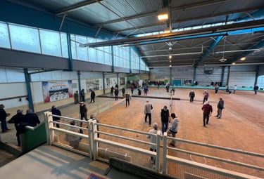 vue de l'intérieur du boulodrome de la bâtie