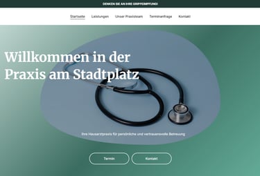 Websiteerstellung Praxis Demo