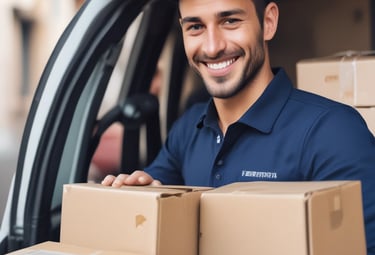 Map showing delivery routes connecting Andorra, Spain, Gibraltar, and Portugal.
