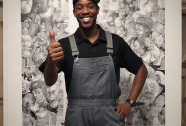 An elegant office space featuring a custom CNC-printed floor design.