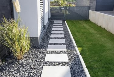 Montaj borduri și rigole din beton, exemplu de amenajare profesională