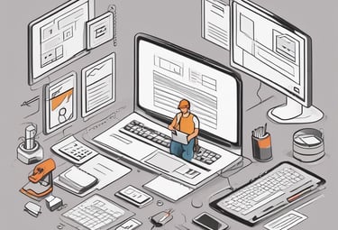 A branding strategy session with design elements.