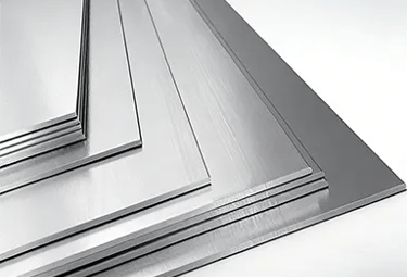 Stack of titanium plates and sheets in various thicknesses and specifications