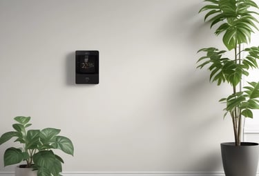 Construction site with workers renovating a modern home exterior under clear skies.