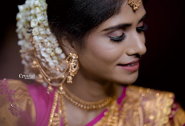 a portrait of a bride, close up face