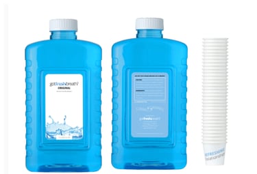 Recargas de enjuague bucal GotFreshBreath con fórmula original y vasos individuales para uso en disp