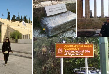 Foto da autora em tour por Atenas.