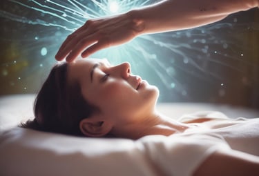 A tranquil massage therapy session in progress.