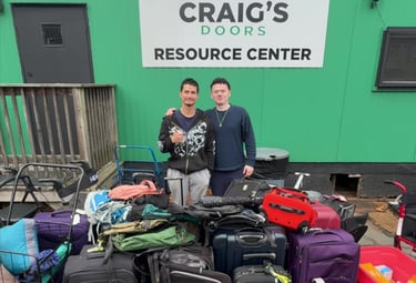 Junk removal truck fully loaded with debris ready for disposal