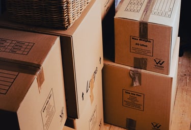 removals boxes in a pile