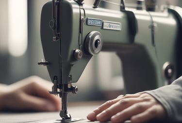 An experienced tailor ironing a fabric piece with precision and care.