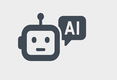 a robot with a speech bubble in the middle of it