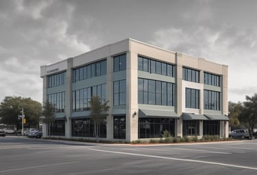 A bustling commercial property in Orlando, highlighting business opportunities.