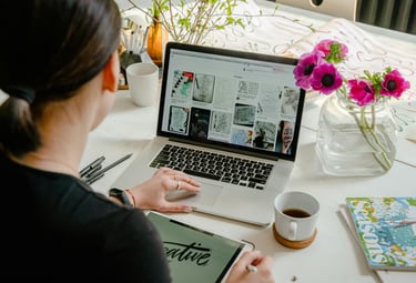 graphic designer working on computer