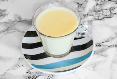 Taza de chocolate blanco