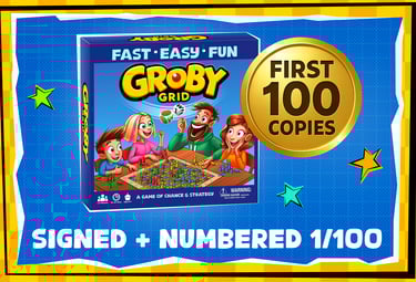 Groby Grid signed and numbered first edition board game, one of the first 100 copies