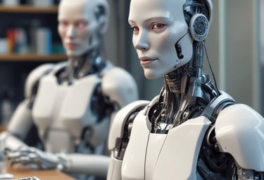 An arrangement of technology and design-related items on a white surface. Includes a laptop with the Apple logo, a smartphone displaying a design app interface, a black t-shirt featuring the phrase 'Design Makes Everything Possible', a mug with a similar design-themed phrase, a keyboard, and a saucer with a coffee cup. Various stickers and a black notebook are also present.