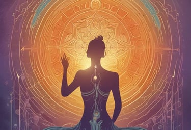 A calm space with tarot cards and soft lighting for an intuitive reading.