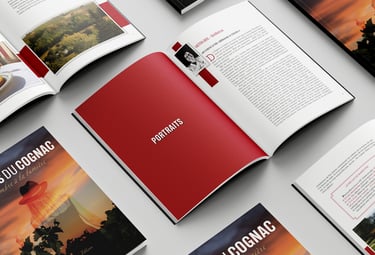 Mise en page du livre Femmes du cognac - De l'ombre à la lumière