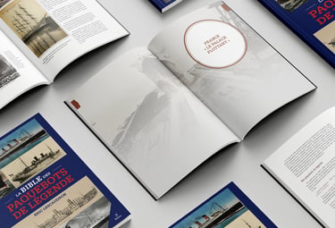 Mise en page du livre La Bible des paquebots de légende
