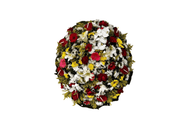 Imagem mostra coroa de flores da Velar em São Paulo