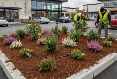 Commercial Planted Garden with flowers