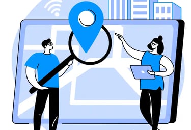 Illustration of Google Business Profile audit and Maps ranking