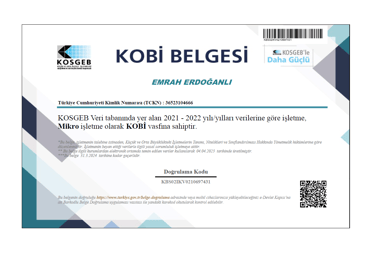 kurtarıcı imalatı işyeri belgeleri