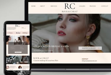 luxury web design for wedding professionals: wedding make-up artists and hair dressers
