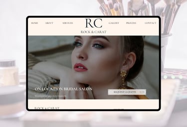 luxury web design for wedding professionals:  wedding make-up and hair professionals