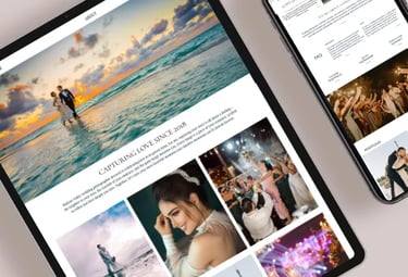 luxury web design for wedding professionals: wedding photographers and videographers