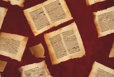 Floating story fragments lit by soft light, symbolizing brief and poetic narratives