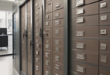 A collection of gold bullion including bars and coins, featuring intricate designs and inscriptions visible on the surfaces. The items are placed on a textured golden background, emphasizing their shiny and luxurious appearance.