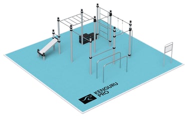 Terrain de Street Workout Kenguru Pro, idéale pour entraînement en extérieur.