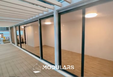 Vivienda modular VM2A1 de doble piso personalizable, MODULARS España