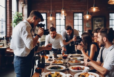 A consultant discussing strategies with a restaurant owner in a modern office setting.