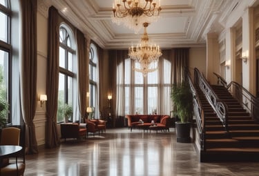 A luxurious interior showcasing high-end finishing work.