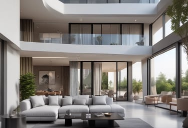 An architectural consultant discussing plans with clients.