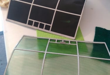 Limpeza dos filtros, Antes e Depois