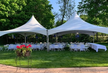 20x40 Tent with chairs and tables, el paso diamond events