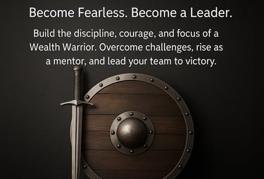 a warrior's mindset with a sword and shield