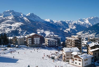 Resort di Sauze d'Oulx, sede delle lezioni di snowboard con Andrea Bandi