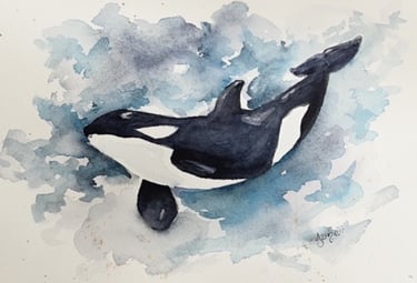 Orque à l’aquarelle