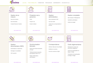 Proxima software features for administrative, accounting, and document management.