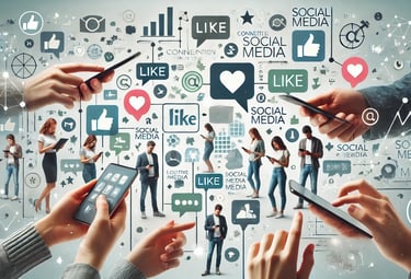 Un grupo de personas sosteniendo sus celulares con las manos revisando las redes sociales.