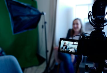 Media training session on camera coaching